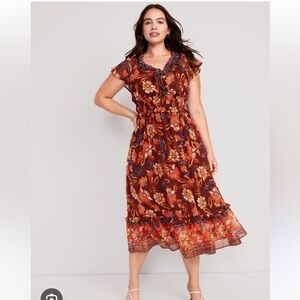 NWT Old Navy Waist-Defining Ruffled Tiered Sundress size XS